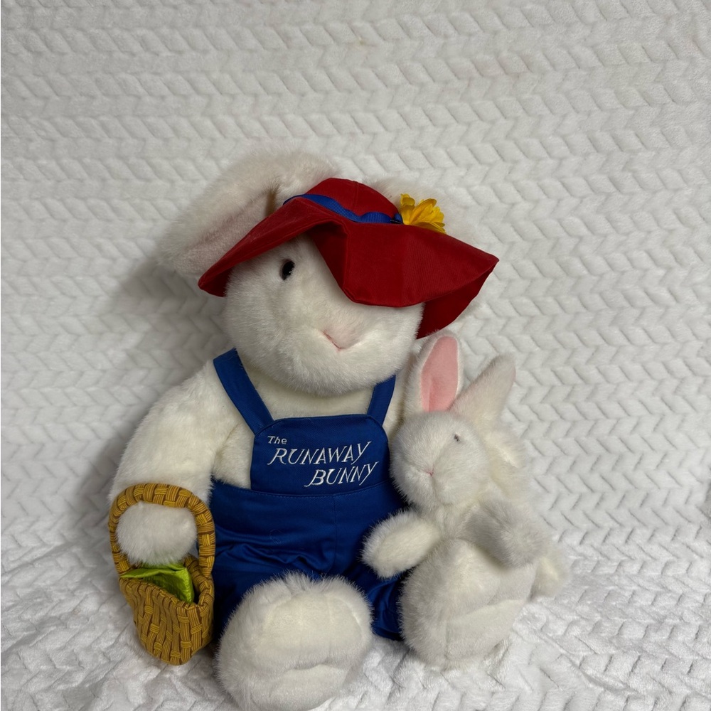 The Runaway Bunny Overalls Book Margaret Wise Brown Rabbit Stuffed Animal Plush